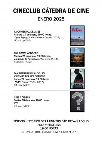 ENERO 2025 CineClub de la Cátedra de Cine